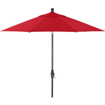 9 Round Sunbrella® Chili Pepper Umbrella with Black Frame