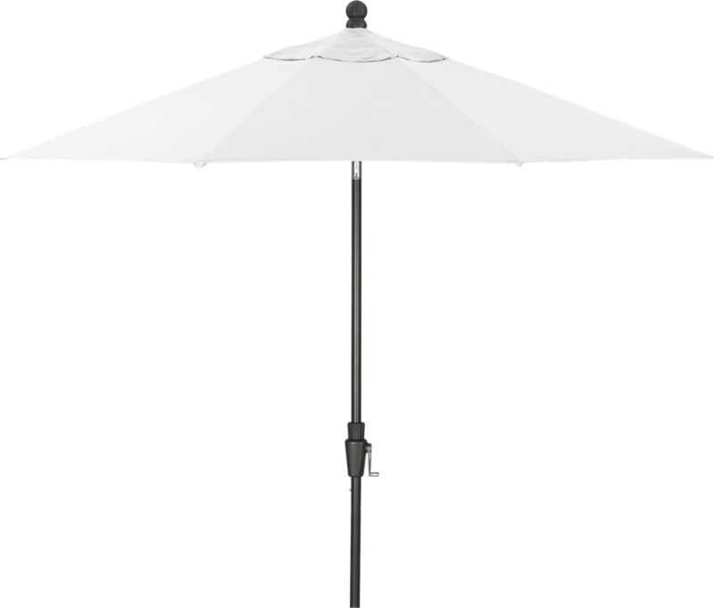 9' Round Sunbrella® Eggshell Umbrella with Black Frame