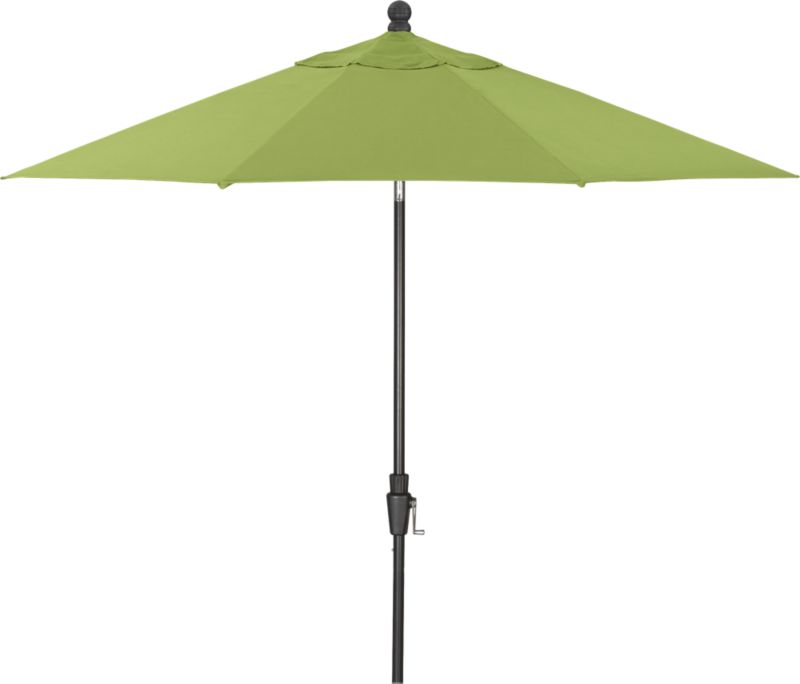 9' Round Sunbrella® Kiwi Umbrella with Black Frame