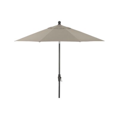9 Round Sunbrella® Stone Umbrella with Black Frame