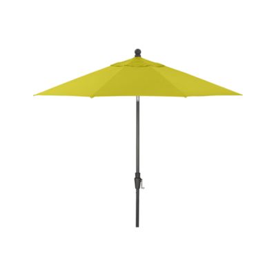 9 Round Sunbrella® Sulfur Umbrella with Black Frame