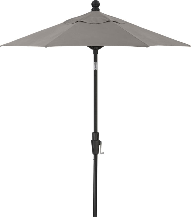 6' Round Sunbrella® Graphite High Dining Umbrella with Black Frame