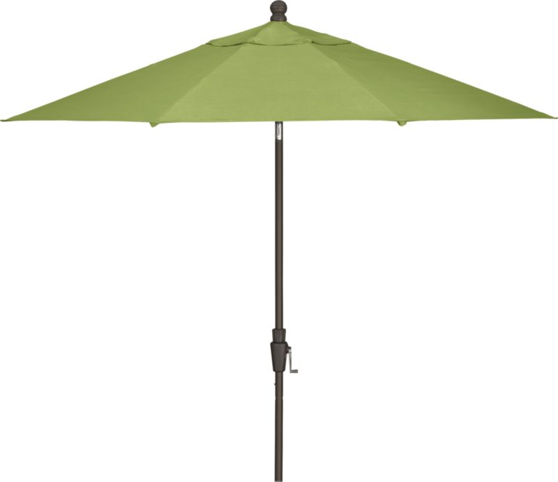 9' Round Sunbrella® Kiwi Umbrella with Bronze Frame