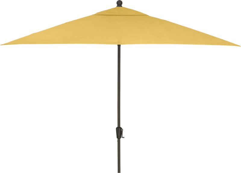 Rectangular Sunbrella® Daffodil Umbrella with Bronze Frame