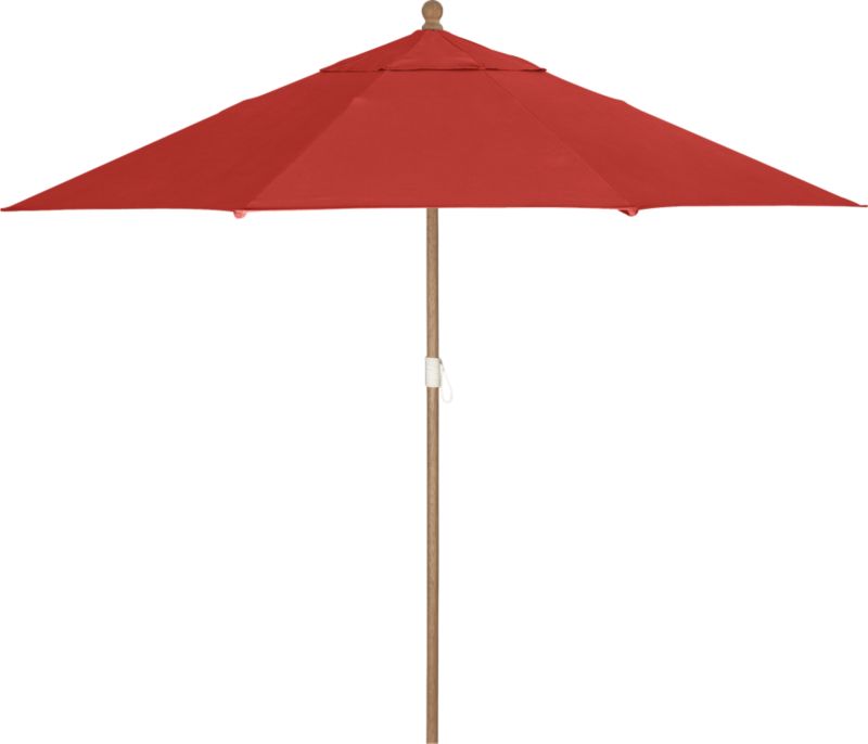 9' Round Sunbrella® Caliente Umbrella with Eucalyptus Frame