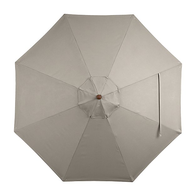 9' Round Sunbrella ® Stone Umbrella Canopy Crate and Barrel