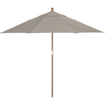 9' Round Sunbrella® Stone Umbrella with Eucalyptus Frame