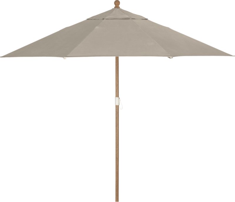 9' Round Sunbrella® Stone Umbrella with Eucalyptus Frame