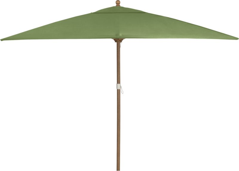Rectangular Sunbrella® Cilantro Umbrella with Eucalyptus Frame