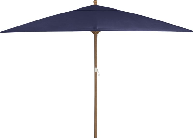 Rectangular Sunbrella® Indigo Umbrella with Eucalyptus Frame