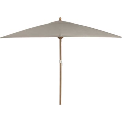 Rectangular Sunbrella® Stone Umbrella with Eucalyptus Frame