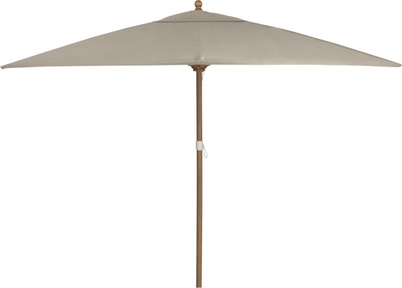 Rectangular Sunbrella® Stone Umbrella with Eucalyptus Frame