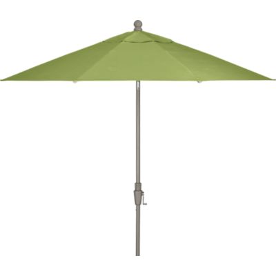 9 Round Sunbrella Kiwi Umbrella with Charcoal Frame