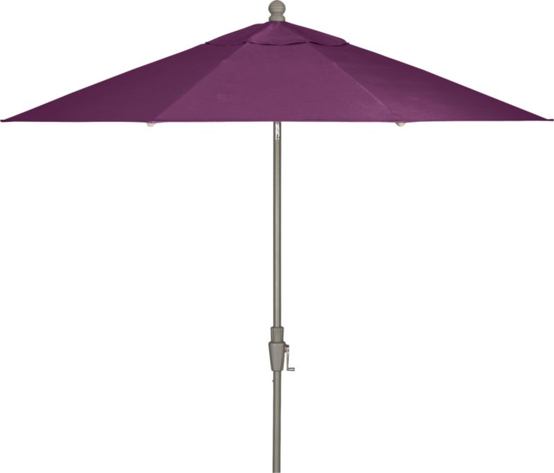 9' Round Sunbrella® Phlox Umbrella with Charcoal Frame