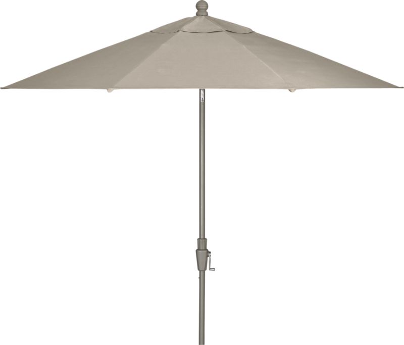 9' Round Sunbrella® Stone Umbrella with Charcoal Frame