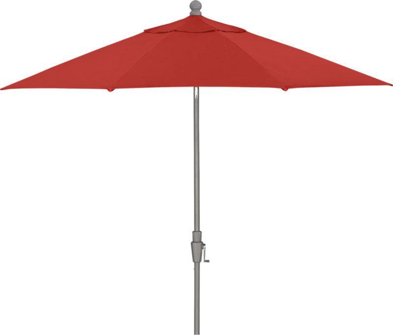 9' Round Sunbrella® Caliente Umbrella with Silver Frame