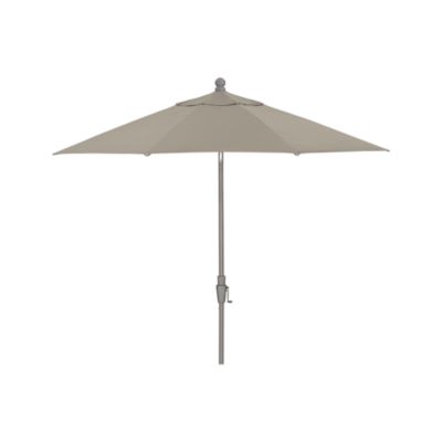 9 Round Sunbrella® Stone Umbrella with Silver Frame