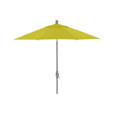 9 Round Sunbrella® Sulfur Umbrella with Silver Frame