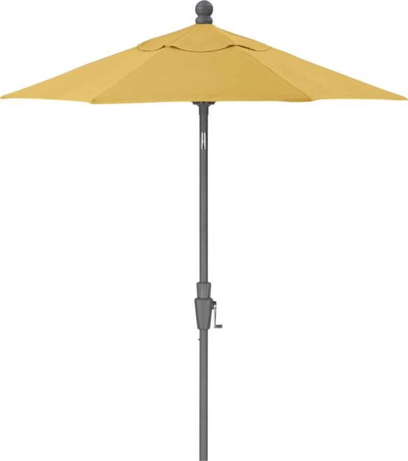 6' Round Sunbrella® Daffodil High Dining Umbrella with Silver Frame