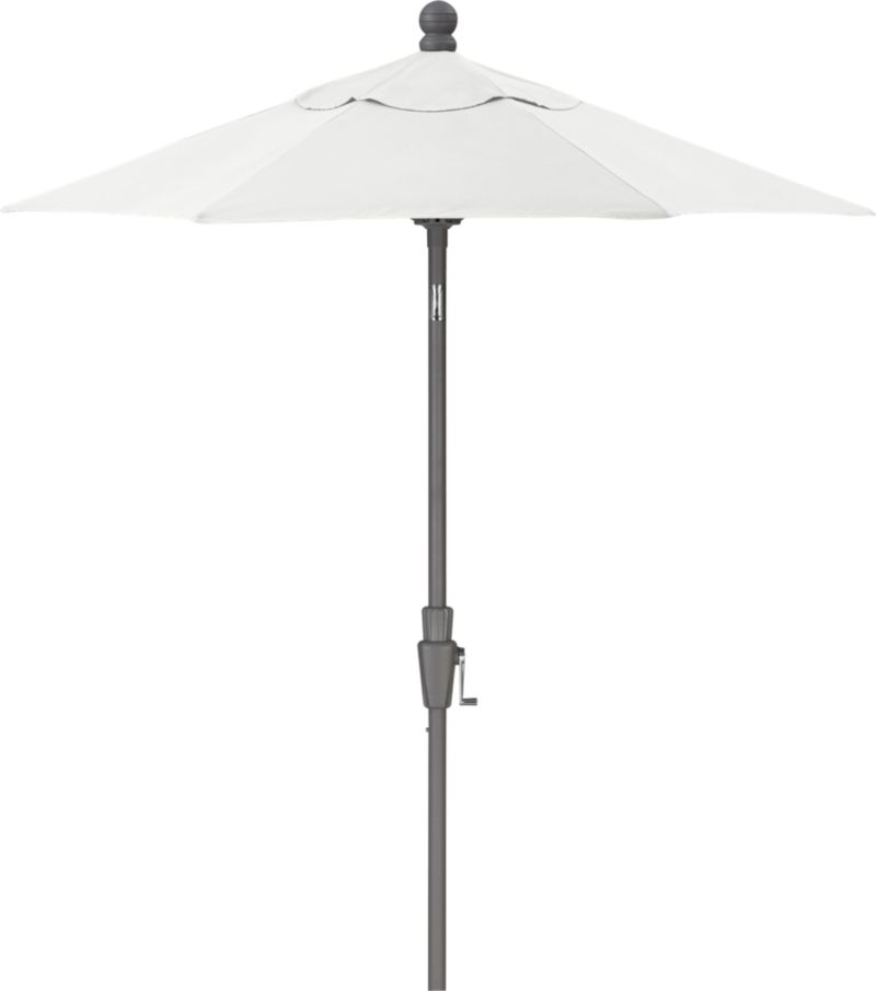 6' Round Sunbrella® Eggshell High Dining Umbrella with Silver Frame