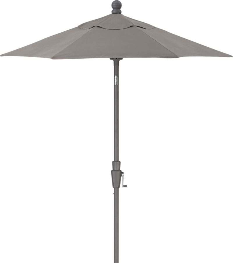 6' Round Sunbrella® Graphite High Dining Umbrella with Silver Frame