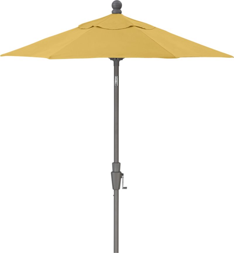 6' Round Sunbrella® Daffodil Umbrella with Silver Frame