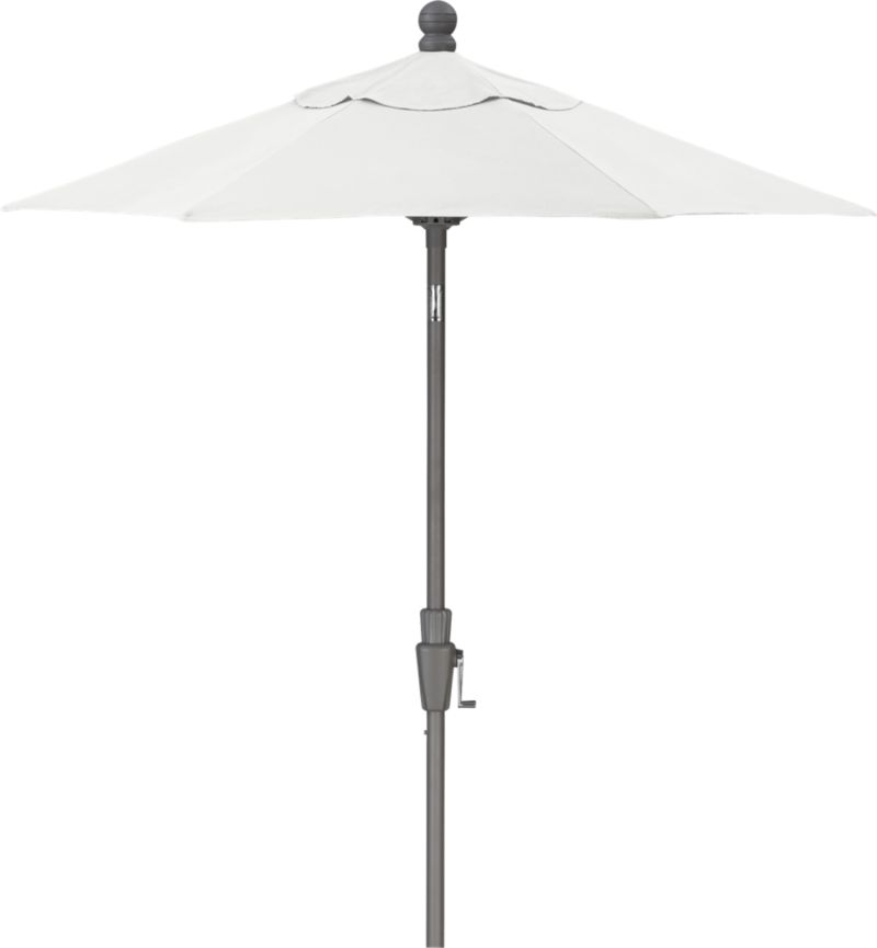 6' Round Sunbrella® Eggshell Umbrella with Silver Frame
