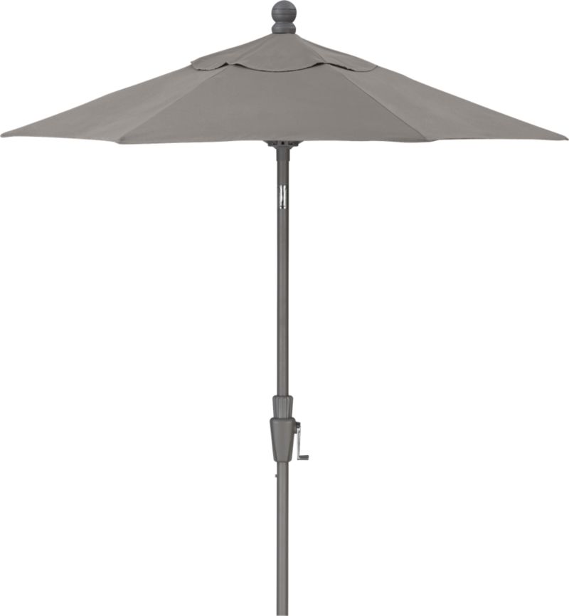 6' Round Sunbrella® Graphite Umbrella with Silver Frame