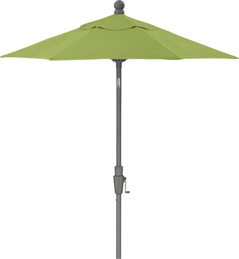 6' Round Sunbrella® Kiwi Umbrella with Silver Frame