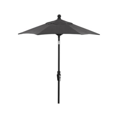 6 Round Sunbrella® Charcoal Umbrella with Black Frame