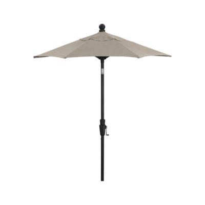 6 Round Sunbrella® Stone High Dining Umbrella with Black Frame