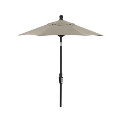 6 Round Sunbrella® Stone Umbrella with Black Frame