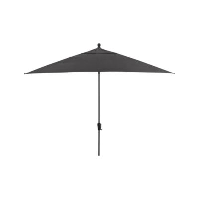 Rectangular Sunbrella® Charcoal Umbrella with Black Frame