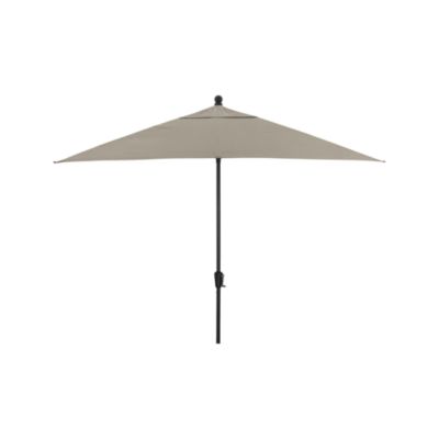 Rectangular Sunbrella® Stone Umbrella with Black Frame
