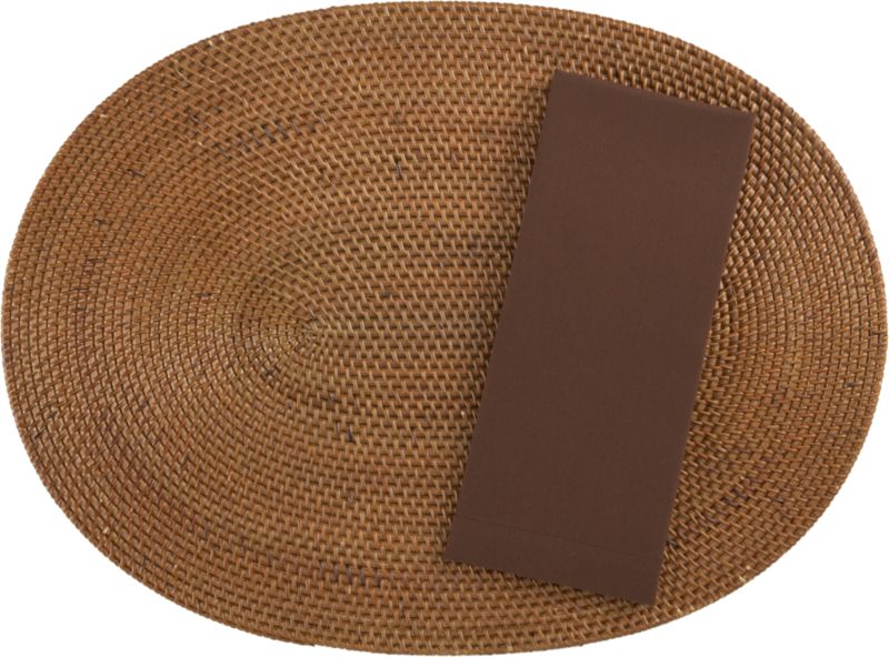 Marquesas Placemat and Cotton Cappuccino Napkin