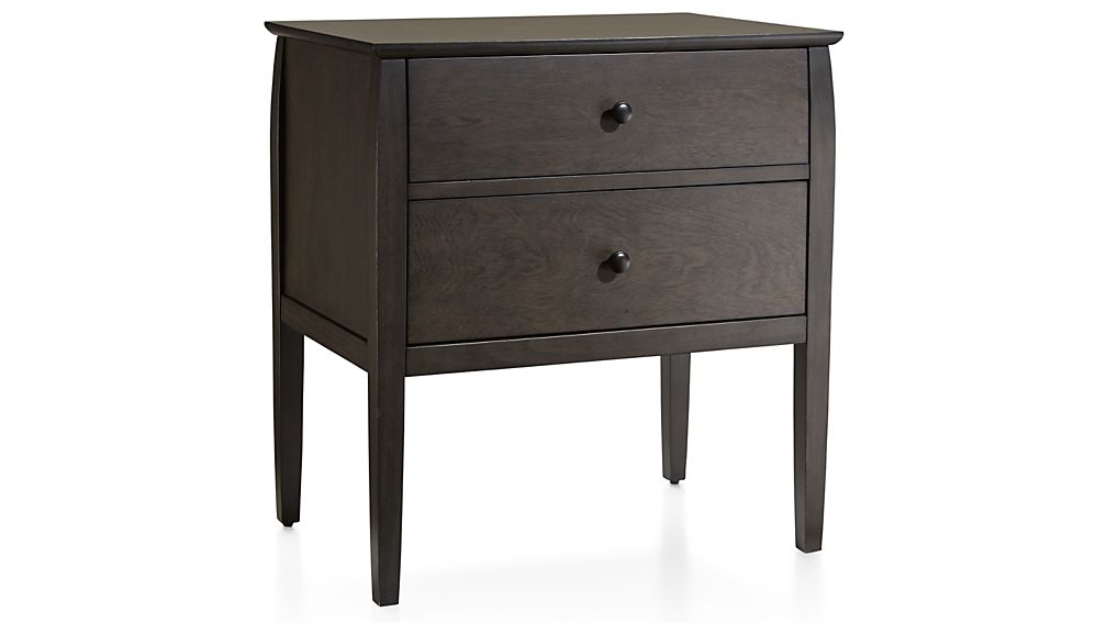Mason 2Drawer Grey Nightstand Crate and Barrel