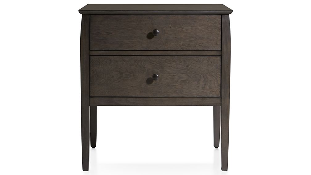 Mason 2Drawer Grey Nightstand Crate and Barrel