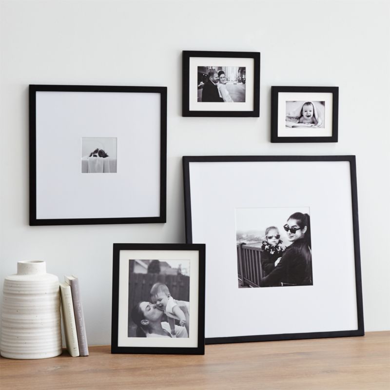 5-Piece Matte Black Picture Frame Set | Crate and Barrel