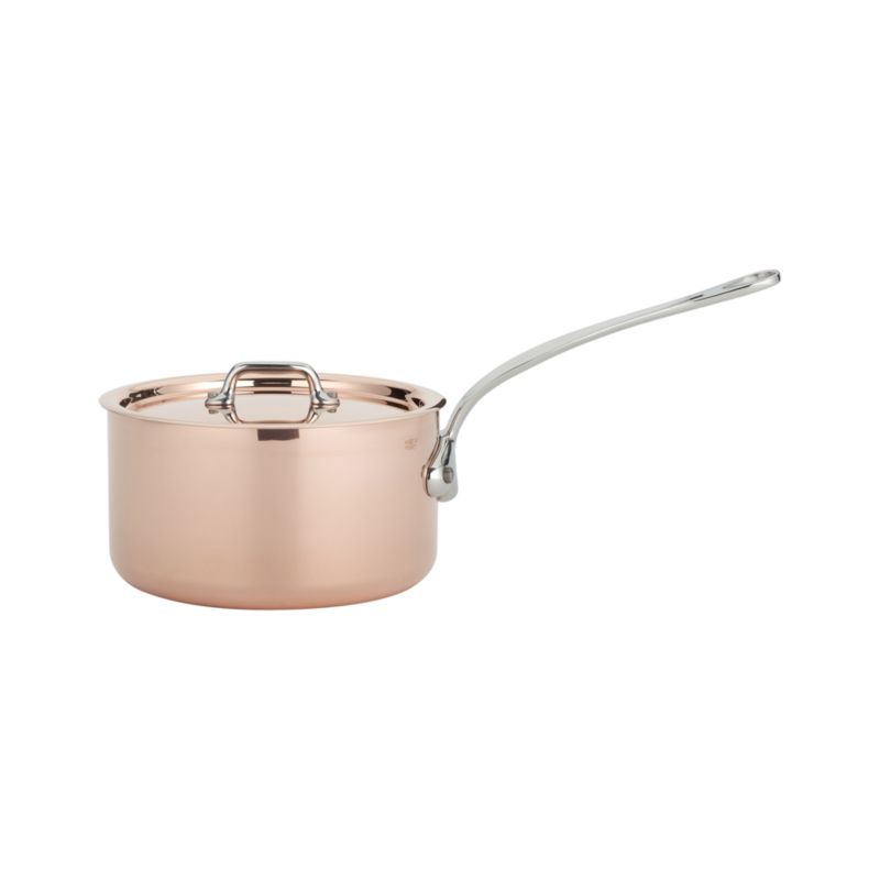 Mauviel M'heritage Copper Saucepan with Lid