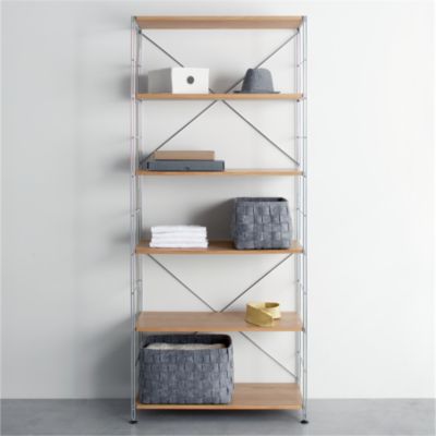 MAX Chrome 6-Shelf Unit with Wood Shelves