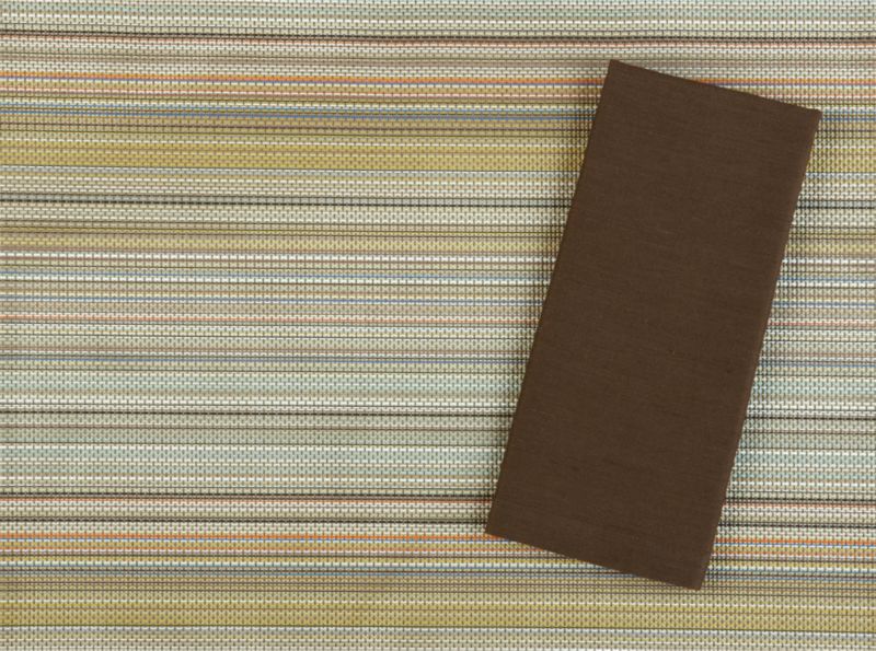 Chilewich (r) Melange Placemat/Lustre Brown Napkin