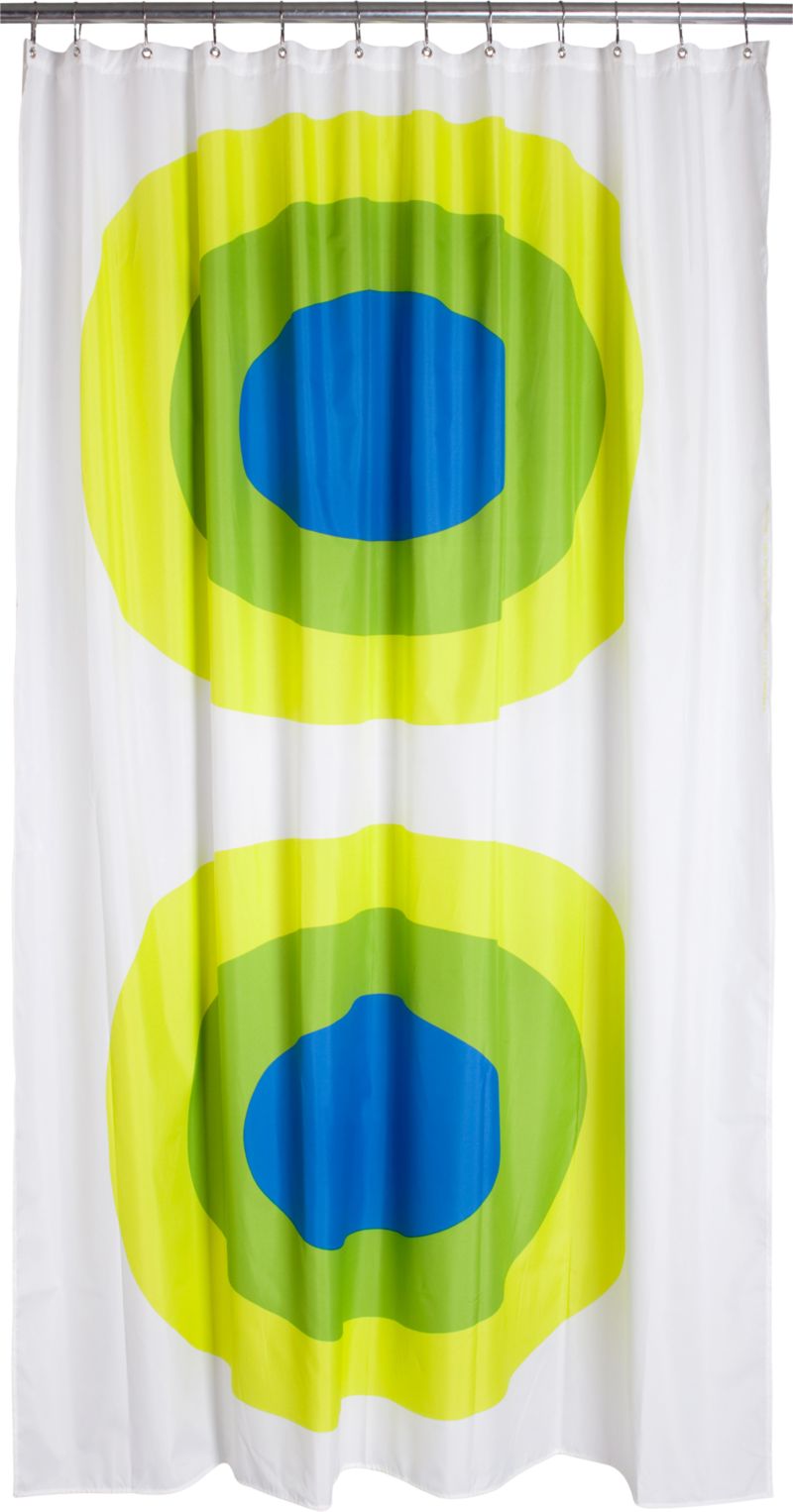 Marimekko Melooni Blue and Green Shower Curtain