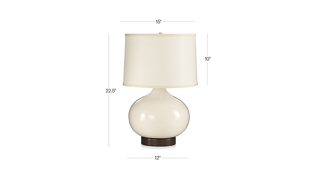 Merie Ivory Table Lamp with Bronze Outlet Base