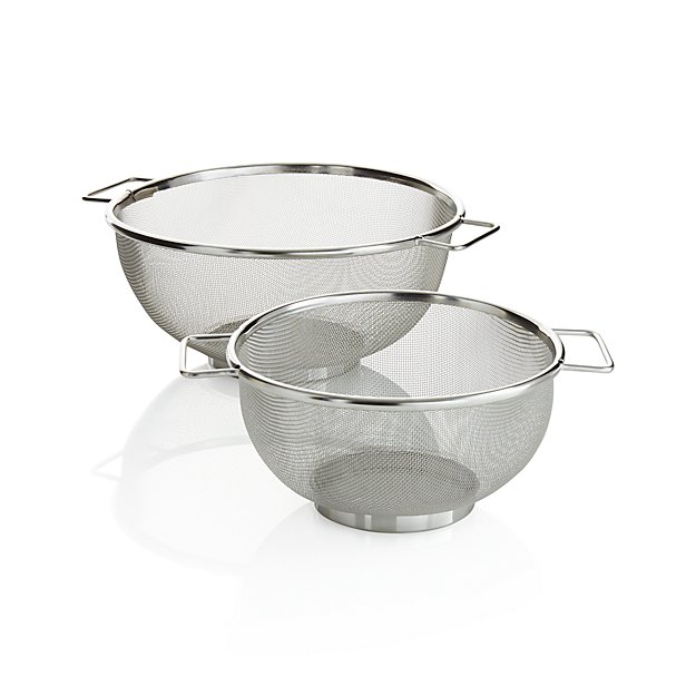 Set of 2 Mesh Colanders Crate and Barrel