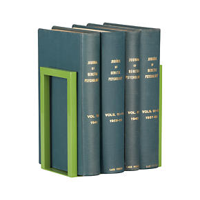    Green Metal Bookends Set of Two  