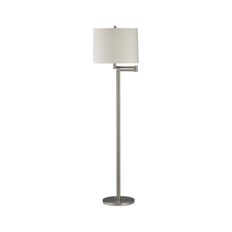 Metro II Brushed Nickel Swing Arm Floor Lamp
