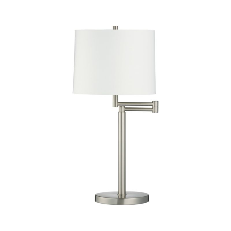 Metro II Brushed Nickel Swing Arm Table Lamp