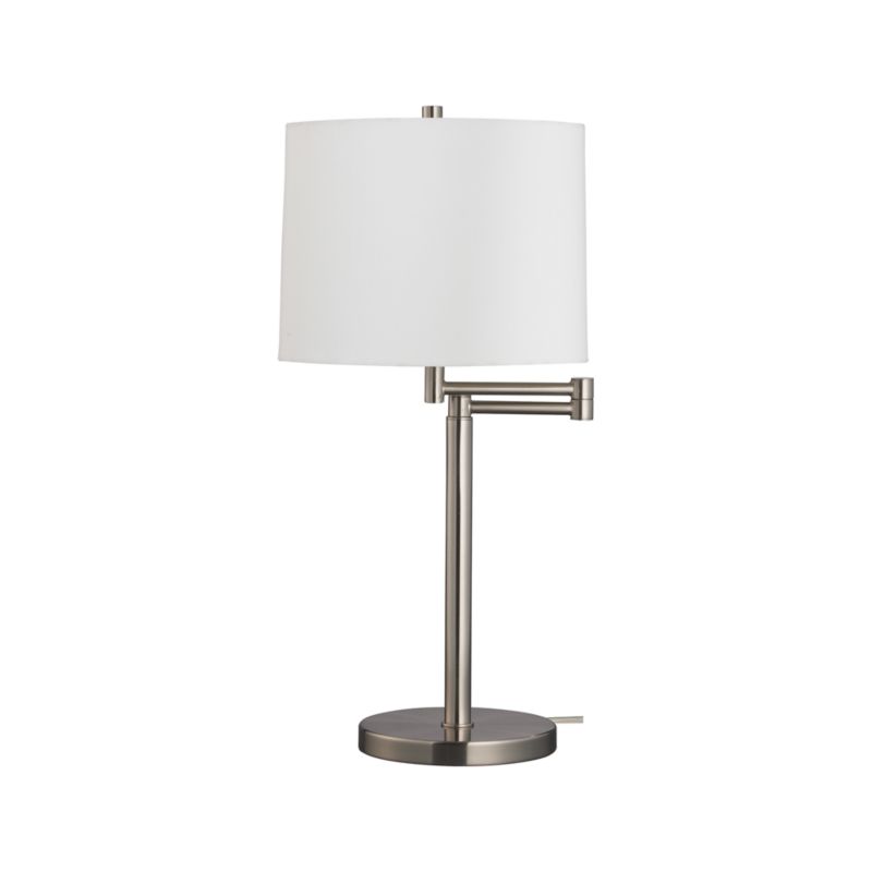 Metro Nickel Swing Arm Table Lamp