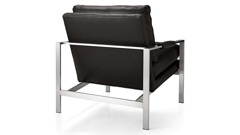 Milo Leather Chair Groundworx Jet Crate and Barrel