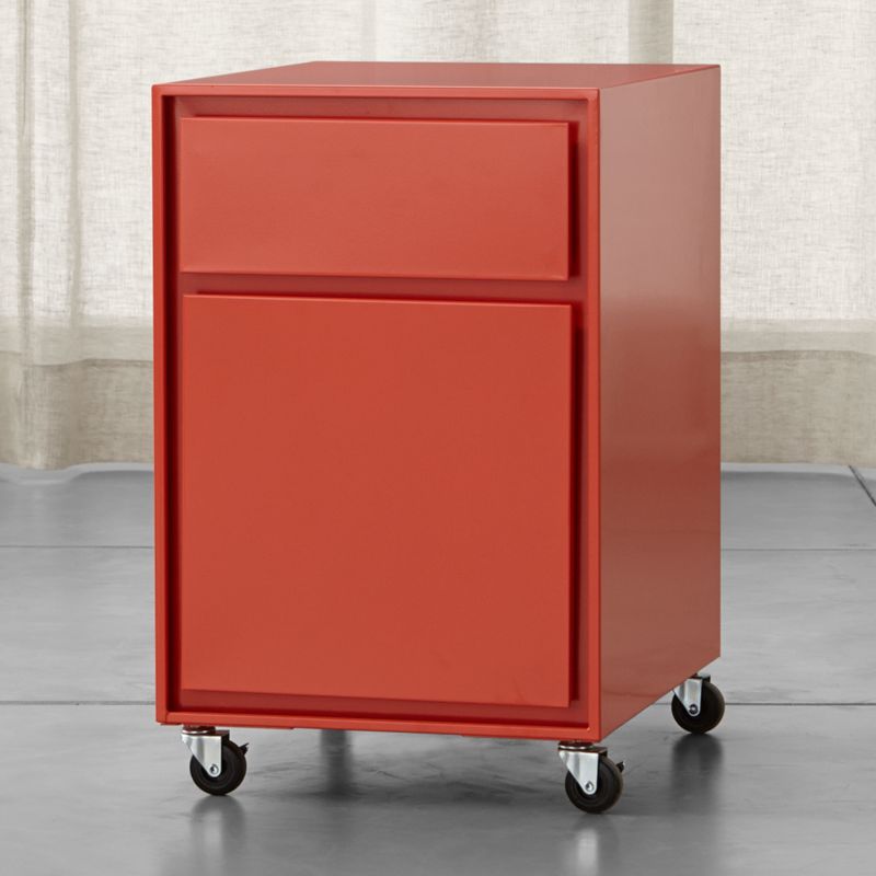 Pilsen Paprika Two Drawer File Crate and Barrel